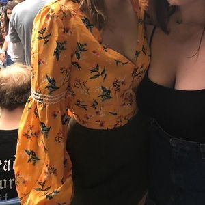 The Fifth Label yellow wrap top